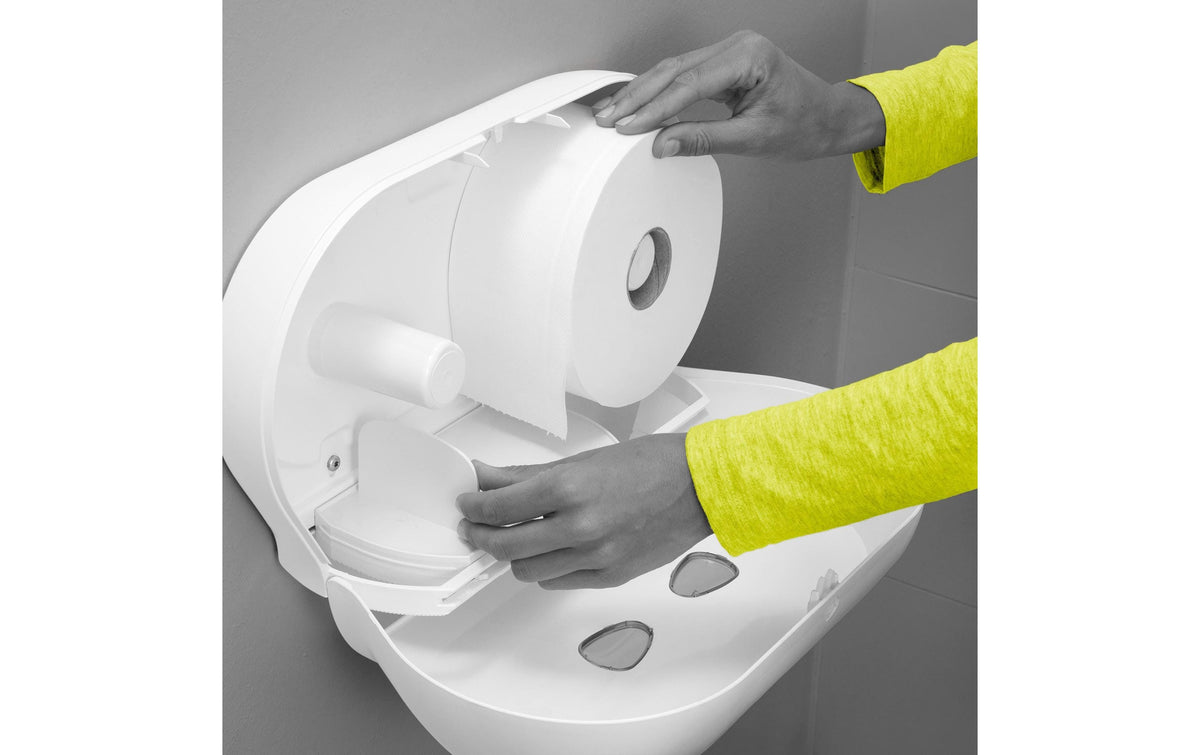 Clear+ by cws Toilettenpapier Mini Jumbo – 2-lagig – 12 Rollen