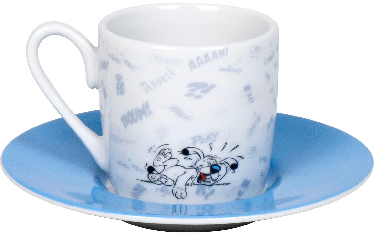 Könitz Porzellan Könitz Espressotasse Asterix Big Boss – 85 ml, Ø 12 cm, Porzellan, spülmaschinenfest