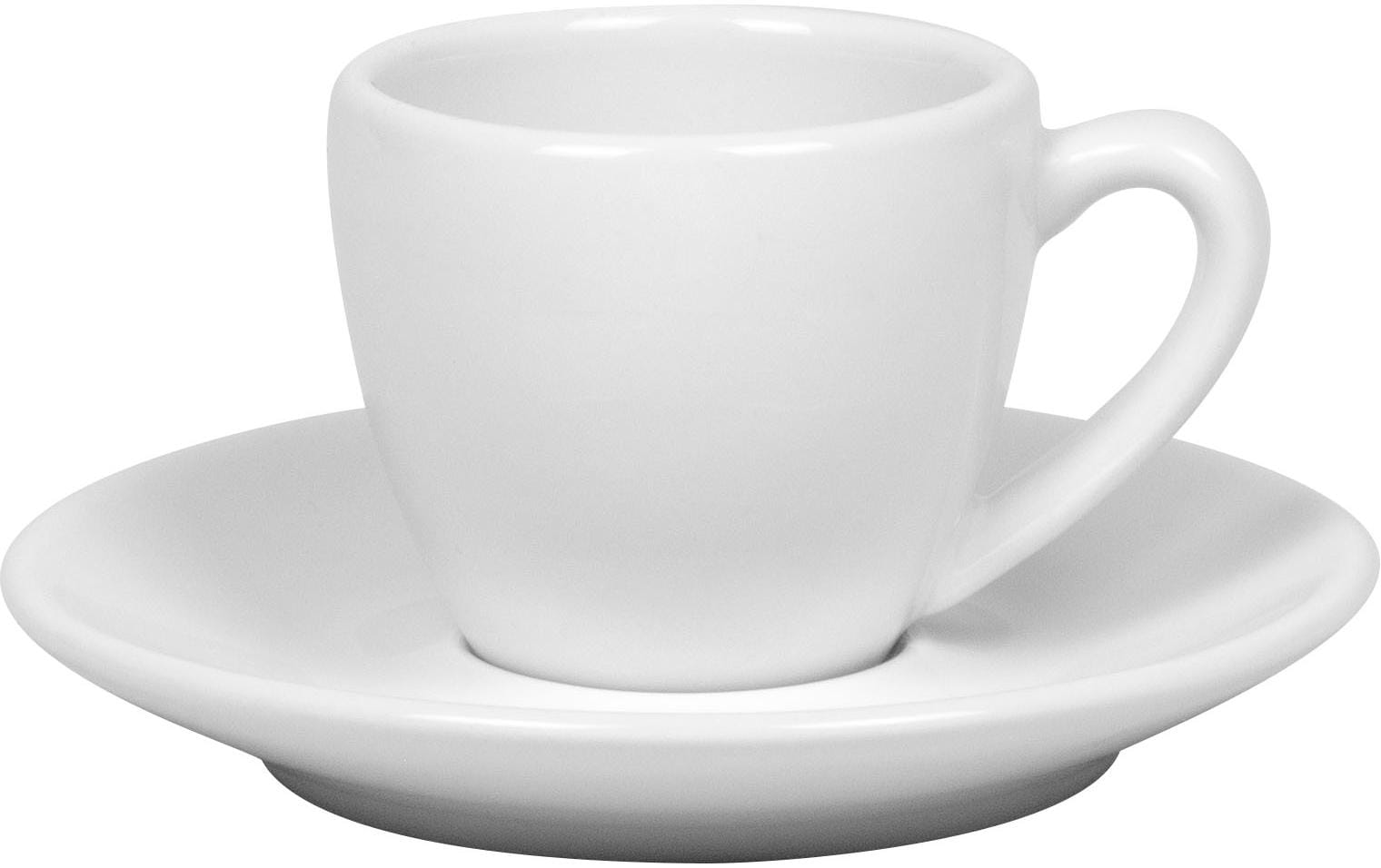 Könitz Porzellan Könitz Espressotasse – 2er Set, 50 ml, Porzellan, Weiss, spülmaschinenfest, mikrowellengeeignet