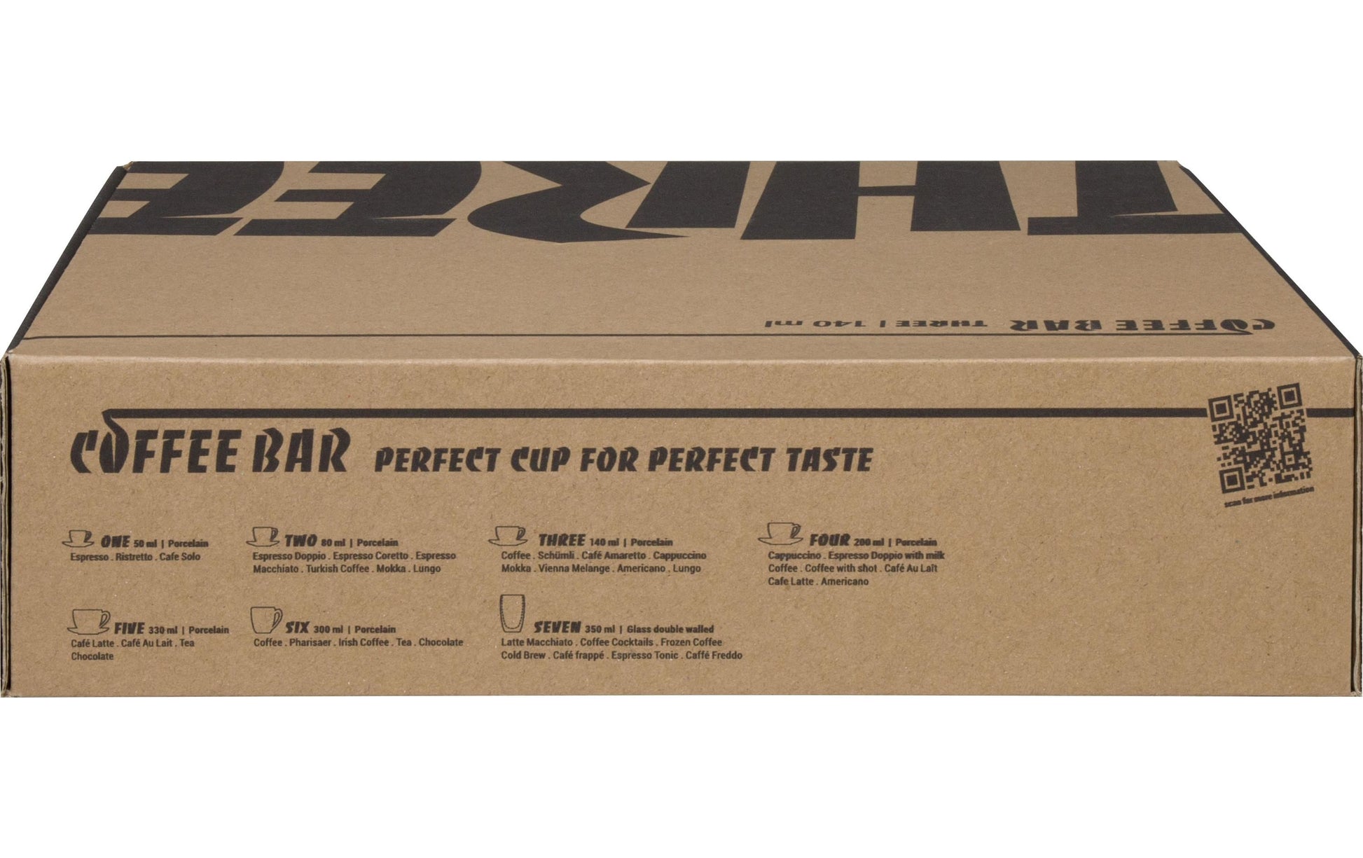 Könitz Porzellan Könitz Cappuccinotasse mit Unterteller Coffee Bar THREE – 2er Set, 140 ml, Porzellan, spülmaschinenfest