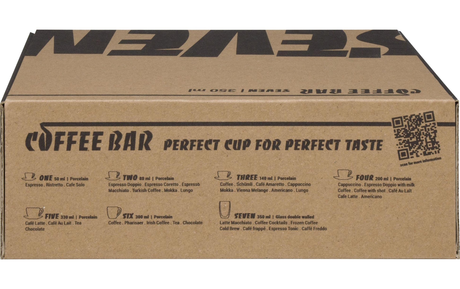 Könitz Porzellan Könitz Latte Macchiato Becher Coffee Bar SEVEN – 2er Set, 350 ml, H 13 cm, Glas, doppelwandig