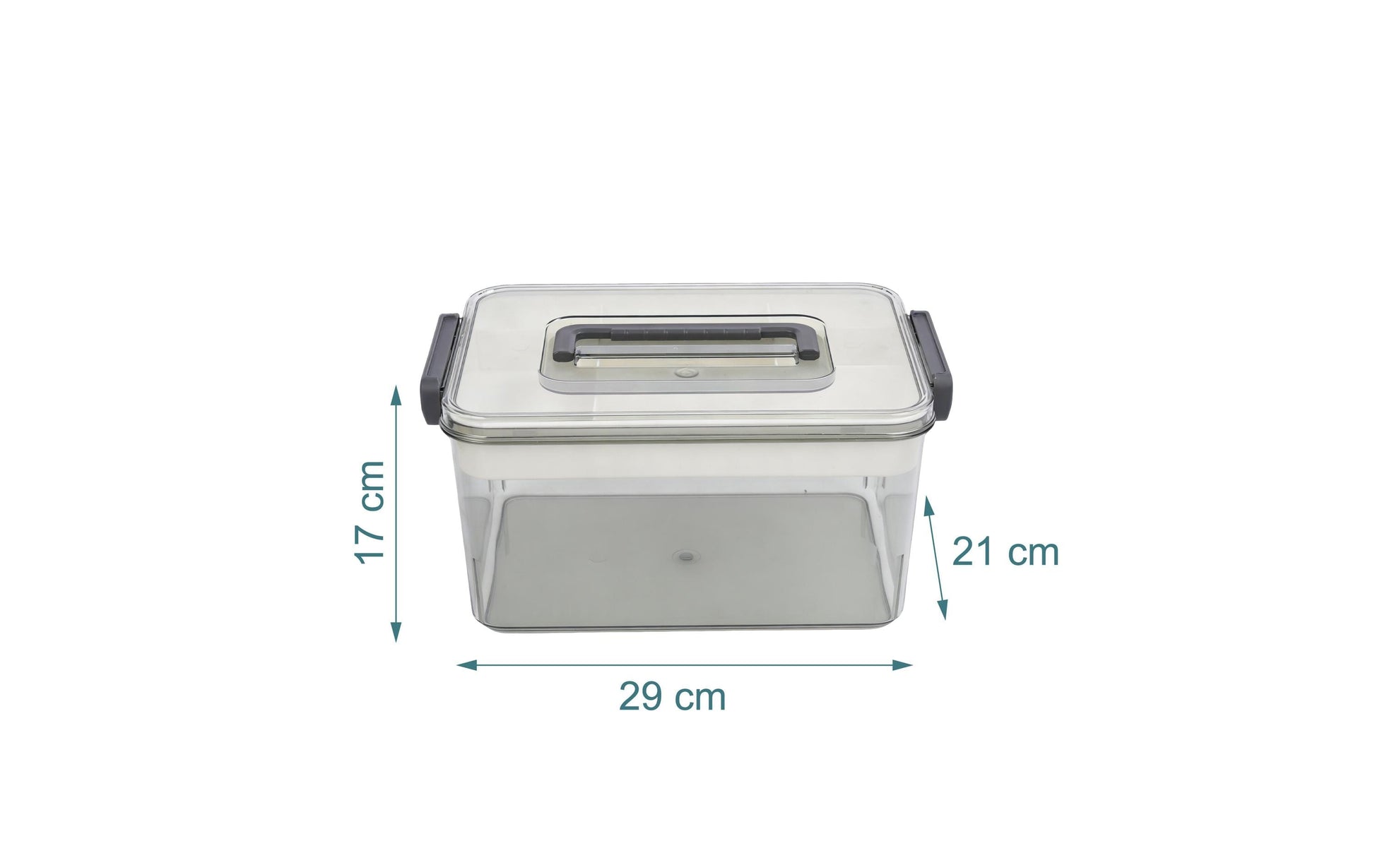 Relaxdays Medizinbox – Kunststoff – transparent – 290 × 170 × 210 mm