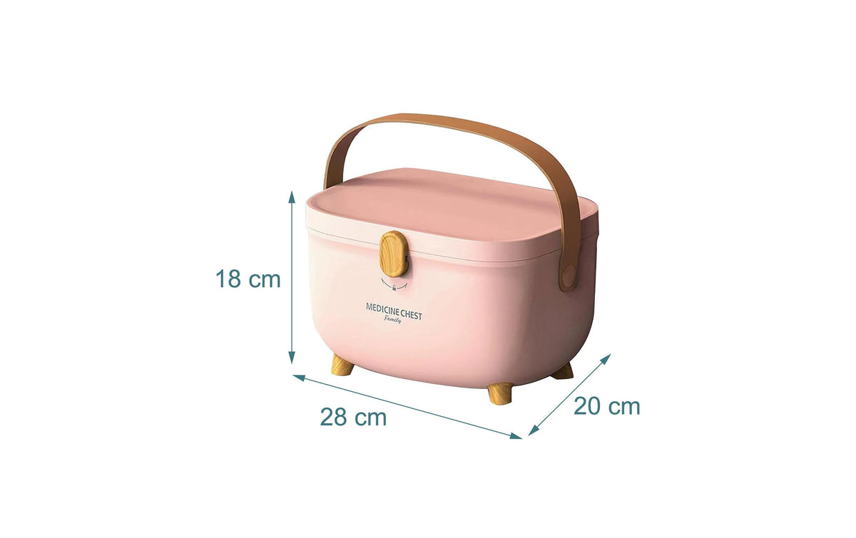 Relaxdays Aufbewahrungsbox – Kunststoff – Rosa – 280 × 180 × 200 mm