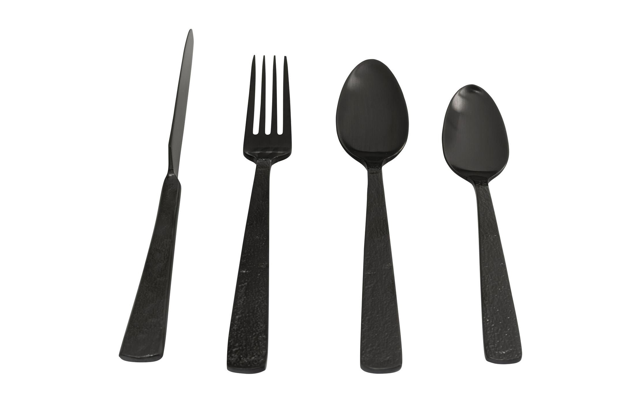 KARE Design Alana Besteck-Set – 16-teilig, 6 cm, Edelstahl, Grau, matt, spülmaschinenfest