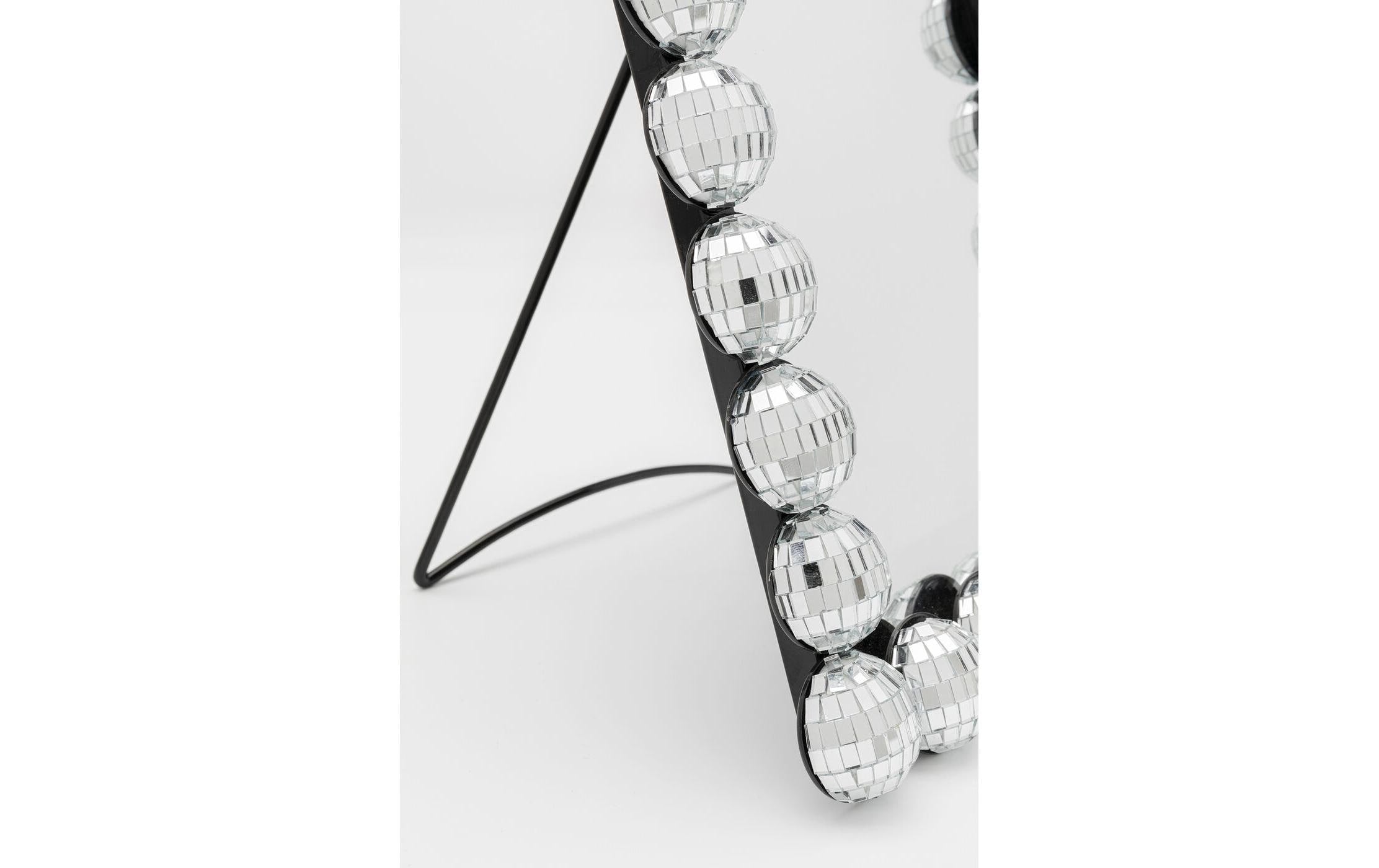 KARE Design Tischspiegel Disco Balls Square – 19×4×25 cm, Glas/Stahl, freistehend, Silber