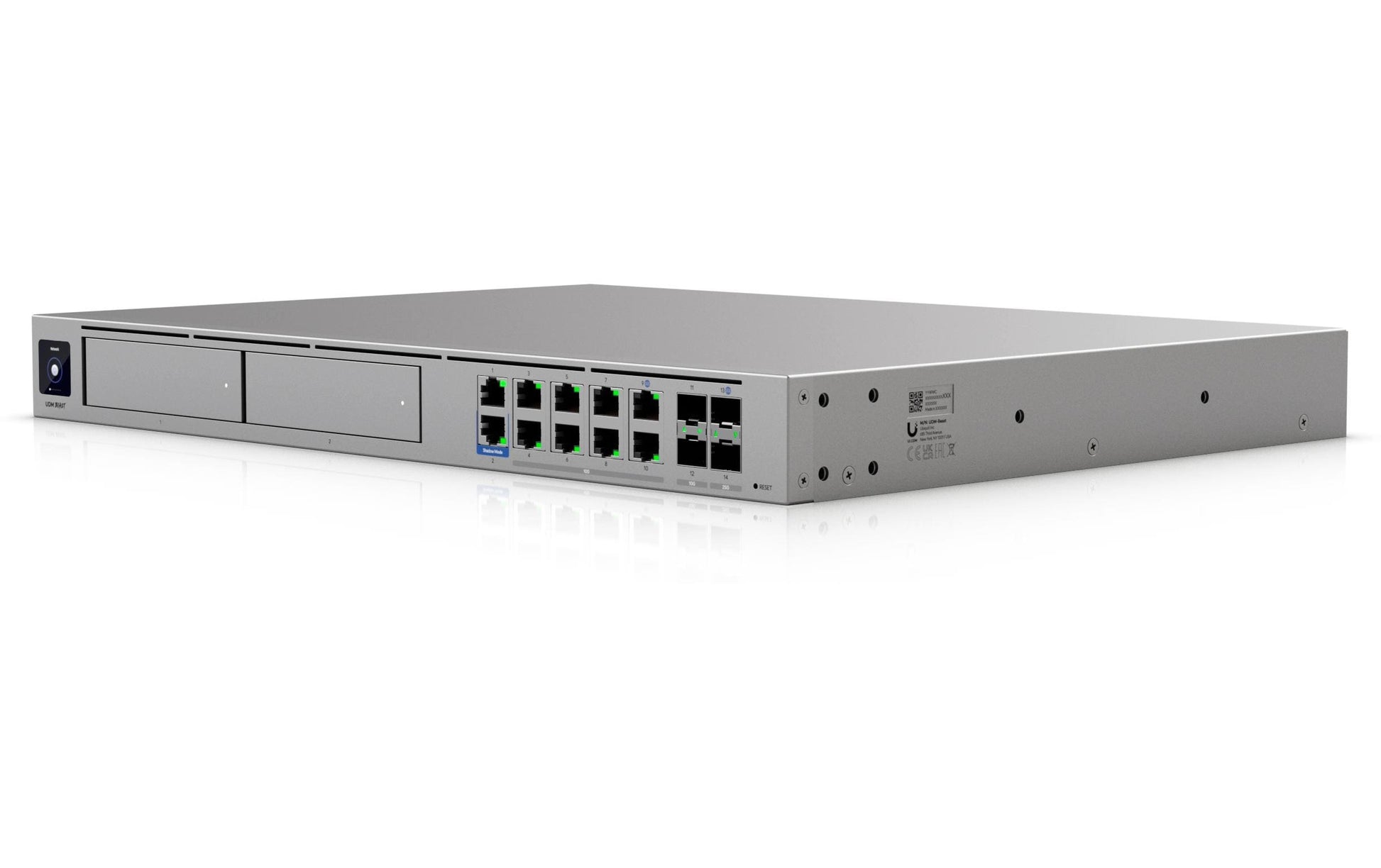Ubiquiti UniFi UDM-BEAST – Sicherheits-Gateway & NVR-Appliance, 3,5" HDD-Schacht, Dual-WAN