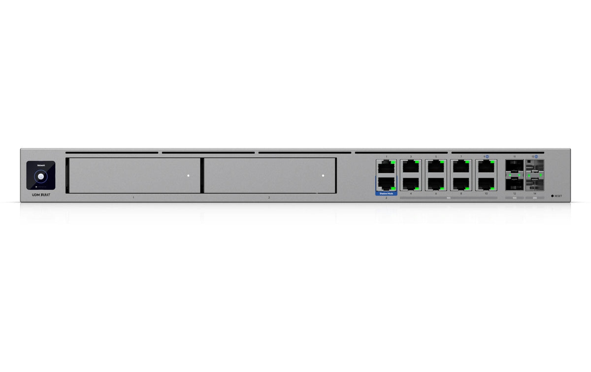 Ubiquiti UniFi UDM-BEAST – Sicherheits-Gateway & NVR-Appliance, 3,5" HDD-Schacht, Dual-WAN