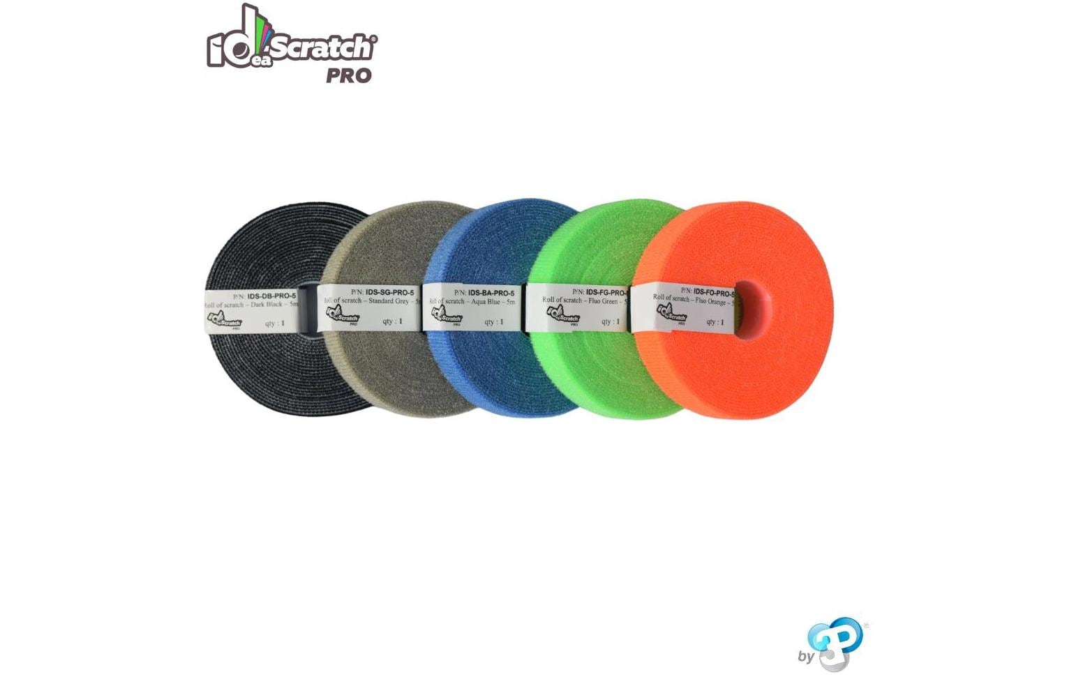 PatchSee Klettband, 5 m × 20 mm – Grau