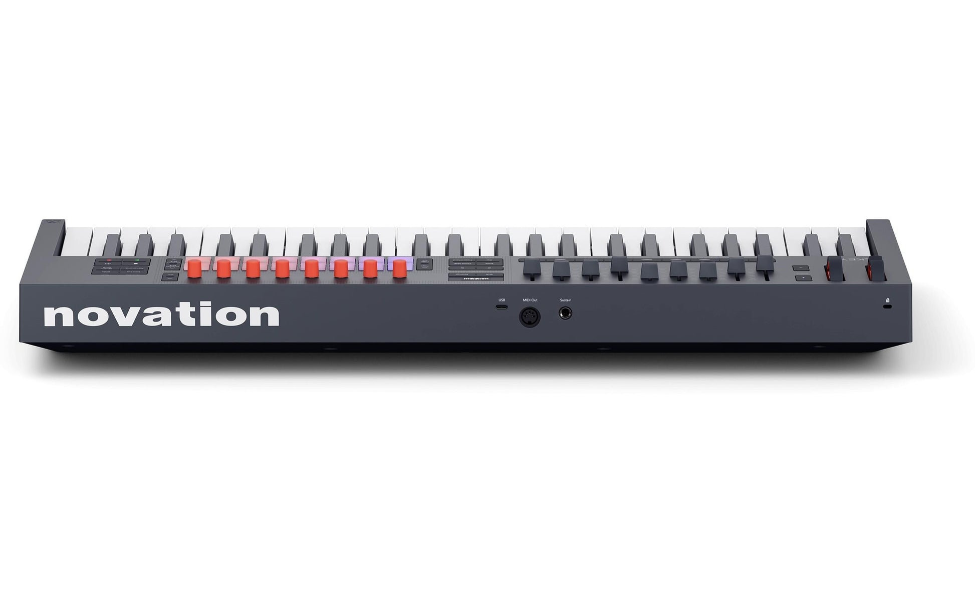 Novation FLkey 2 49 – 49-Tasten USB-MIDI-Keyboard, nicht gewichtete Tasten, für FL Studio, Netzbetrieb, schwarz