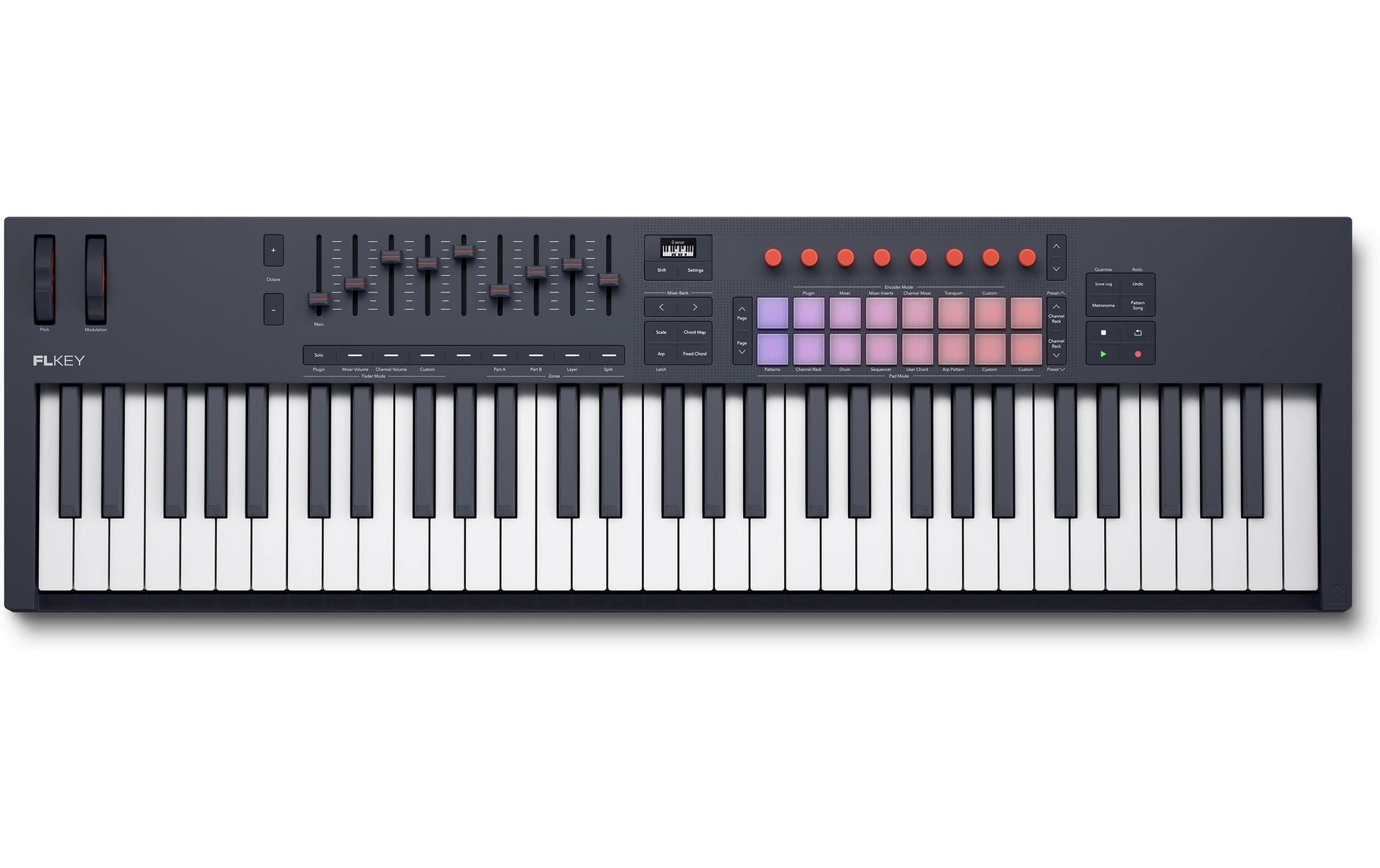 Novation FLkey 2 61 – 61-Tasten MIDI-Keyboard, USB, Netzbetrieb, nicht gewichtet, Schwarz