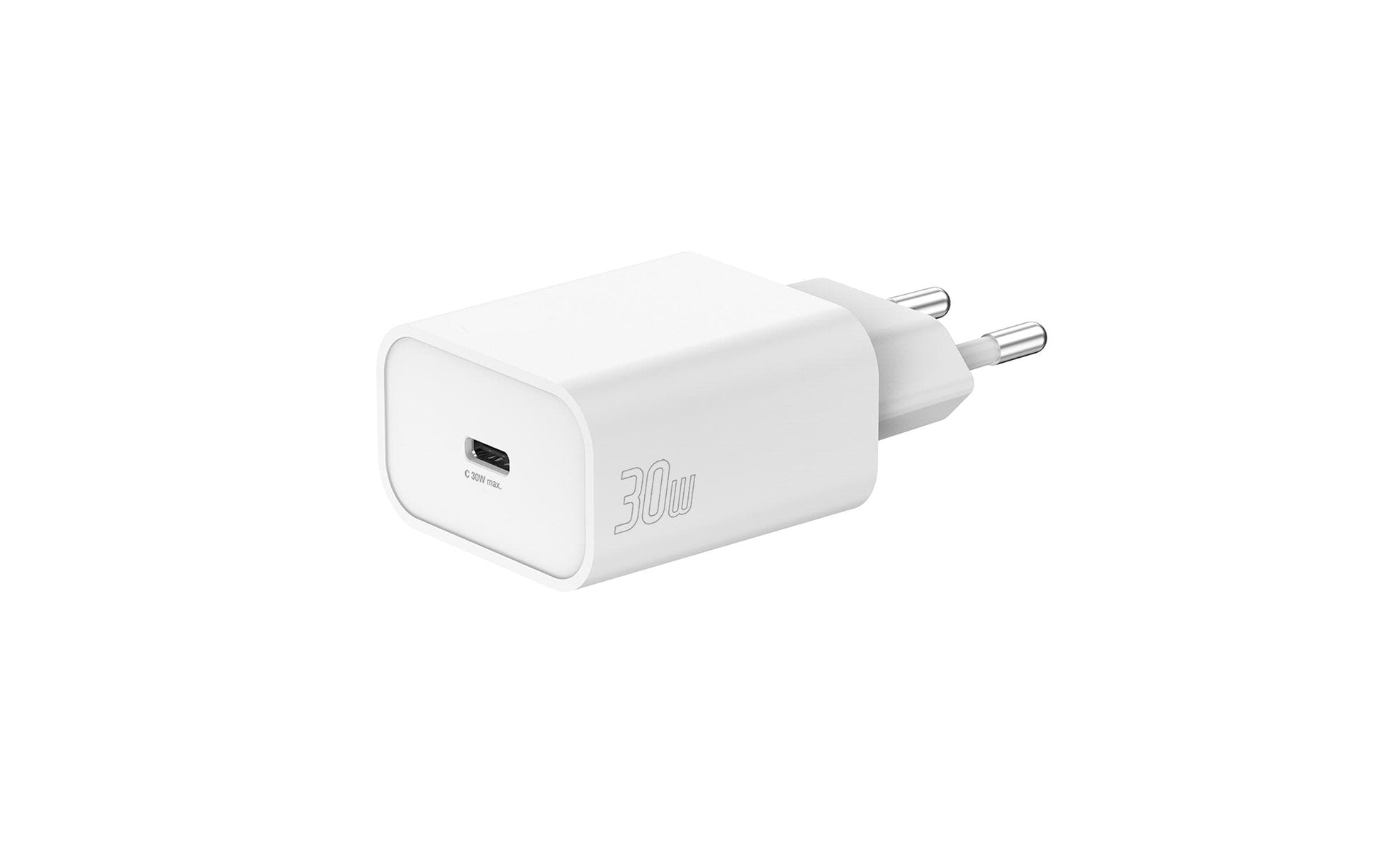 4smarts VoltPlug PD USB-Ladegerät 30 W – USB-C×1, PD, USB-C-Kabel 1,5 m – Weiss