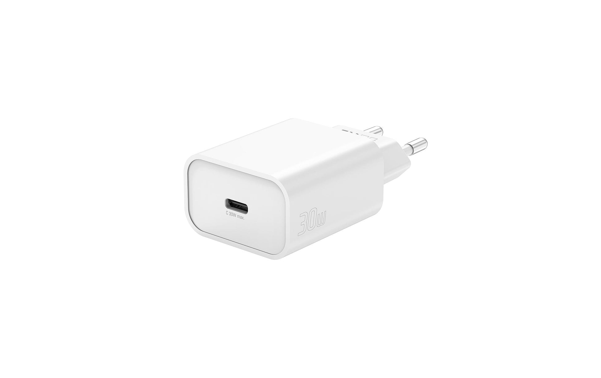 4smarts VoltPlug PD USB-Ladegerät 30 W – USB-C×1, PD, USB-C-Kabel 1,5 m – Weiss
