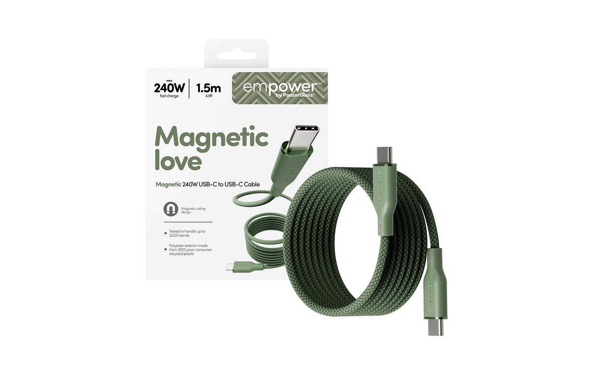 PanzerGlass USB-C auf USB-C Kabel – USB 2.0 (480 Mbit/s) – 1,5 m – PD 240 W – für MacBook, iPhone und mehr