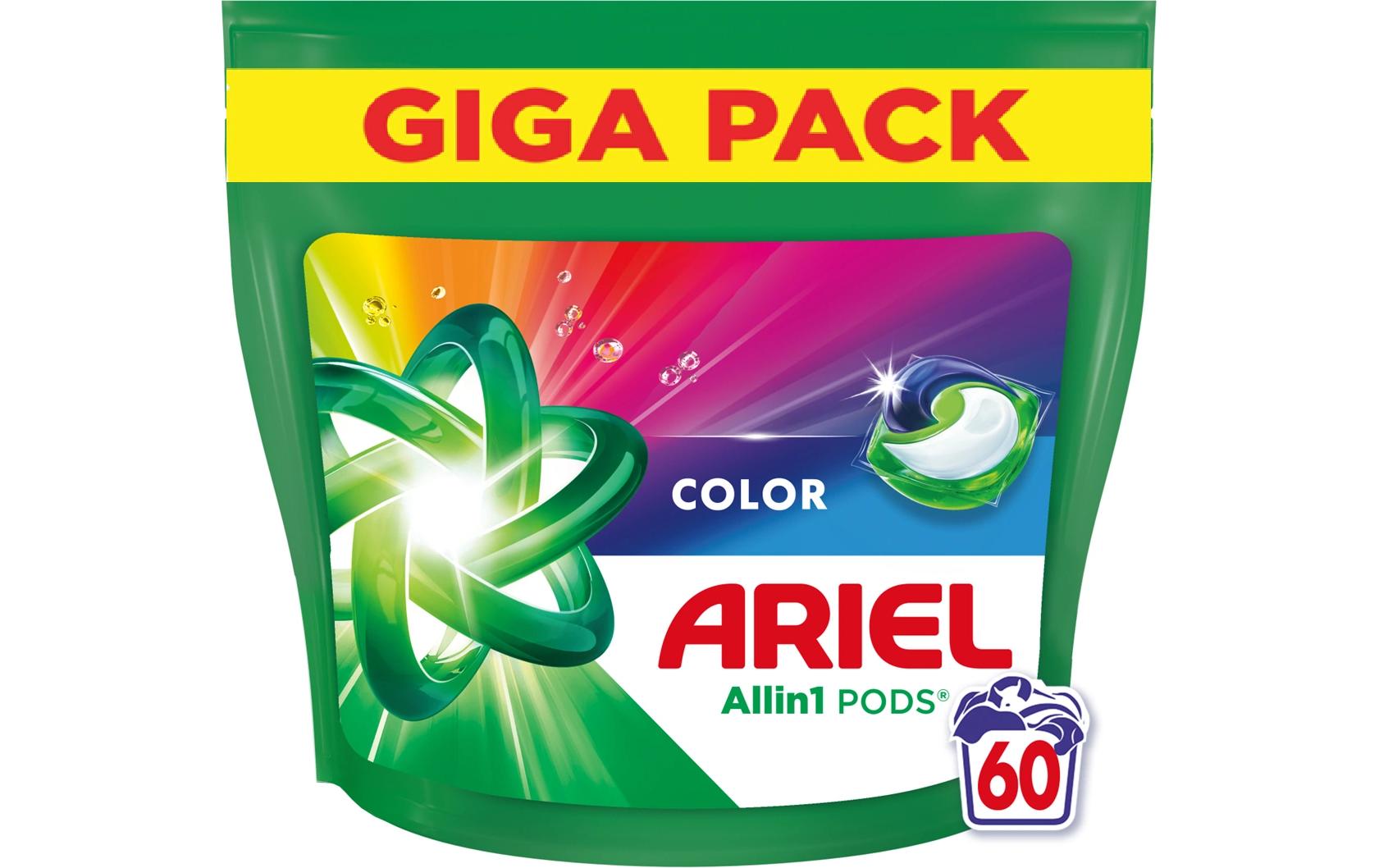 Ariel Flüssigwaschmittel für Color Allin1 Color Pods – Regulär – 60 Stück