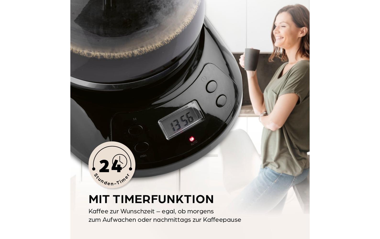 Barista Filterkaffeemaschine – 10 Tassen, 1,25 l, Warmhaltefunktion, Schwarz/Silber