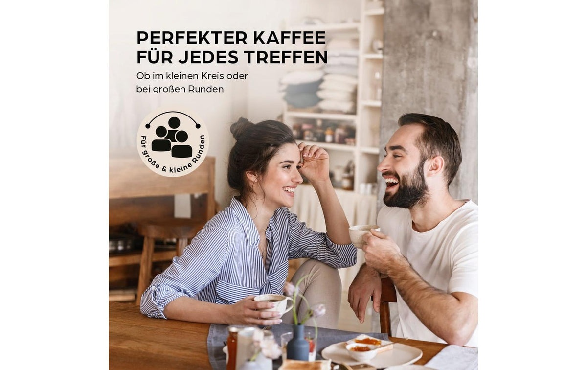 Barista Filterkaffeemaschine – 10 Tassen, 1,25 l, Warmhaltefunktion, Schwarz/Silber