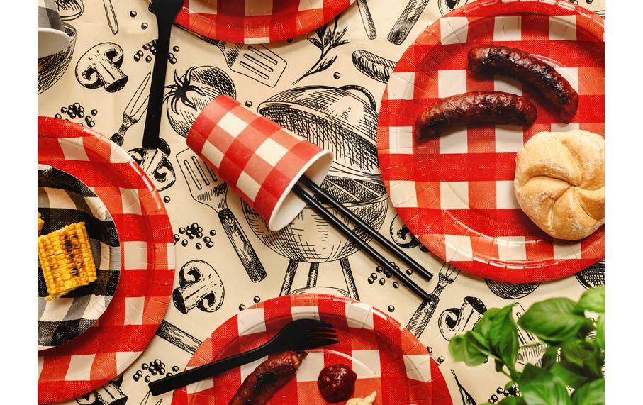 PartyDeco Trinkhalme – Schwarz – Ø 7 mm × 23 cm – Kunststoff – 12 Stk – mit Bürste