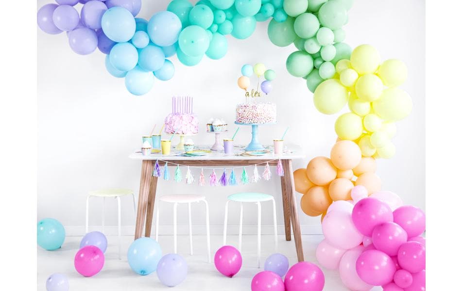 Partydeco Papierstrohhalme, Ø 5 mm 19,5 cm, mehrfarbig – 10 Stk.