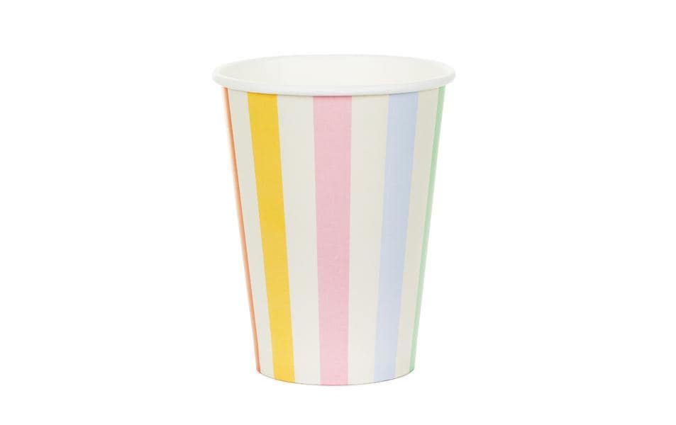 Partydeco Becher Papier/Karton, mehrfarbig – 4,0 dl – 6 Stk.