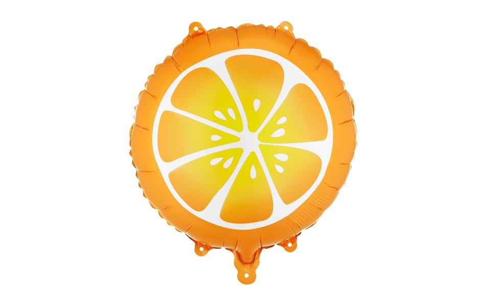 Partydeco Folienballon Essen – Orange – Ø 35 cm – Folie – 1 Stk