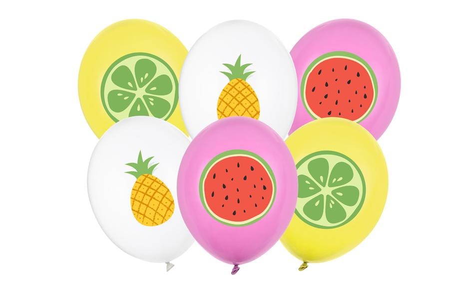 Partydeco Luftballons Ananas – mehrfarbig – Ø 30 cm – Latex – 6 Stk