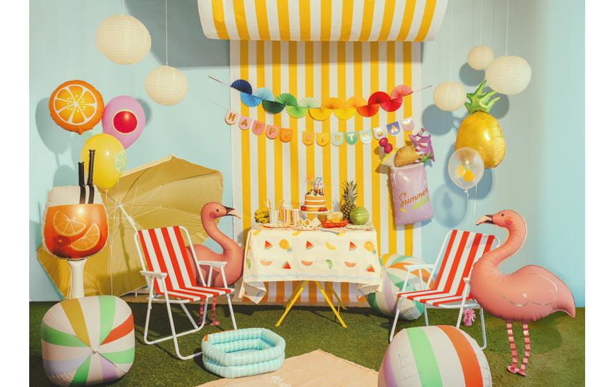 Partydeco Folienballon Essen – Orange – Ø 35 cm – Folie – 1 Stk