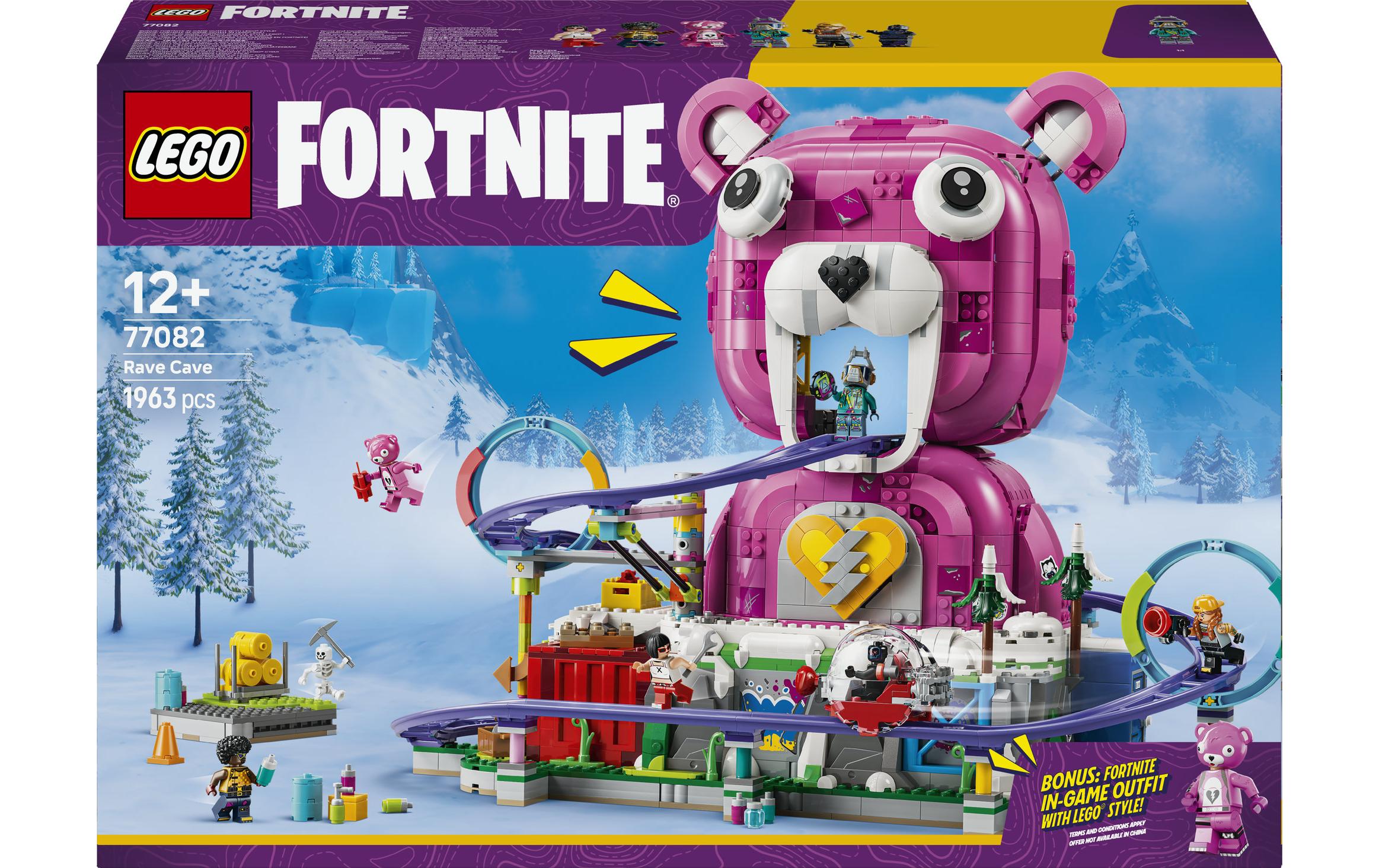 LEGO Bauset Rave Cave – Fortnite – 1963-teilig – ab 12 J.