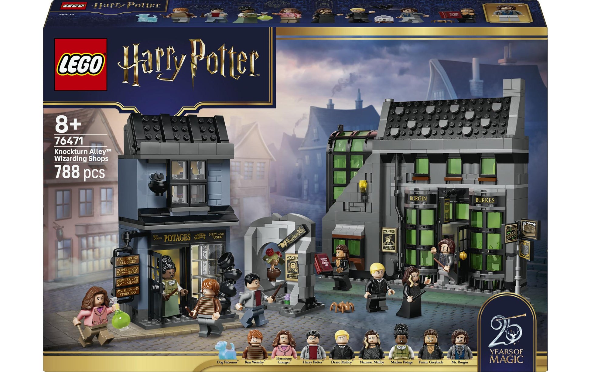 LEGO 3D Puzzle Zaubererläden in der Winkelgasse – 788 Teile – 26,2 × 7,1 × 38,2 cm – ab 8 Jahren