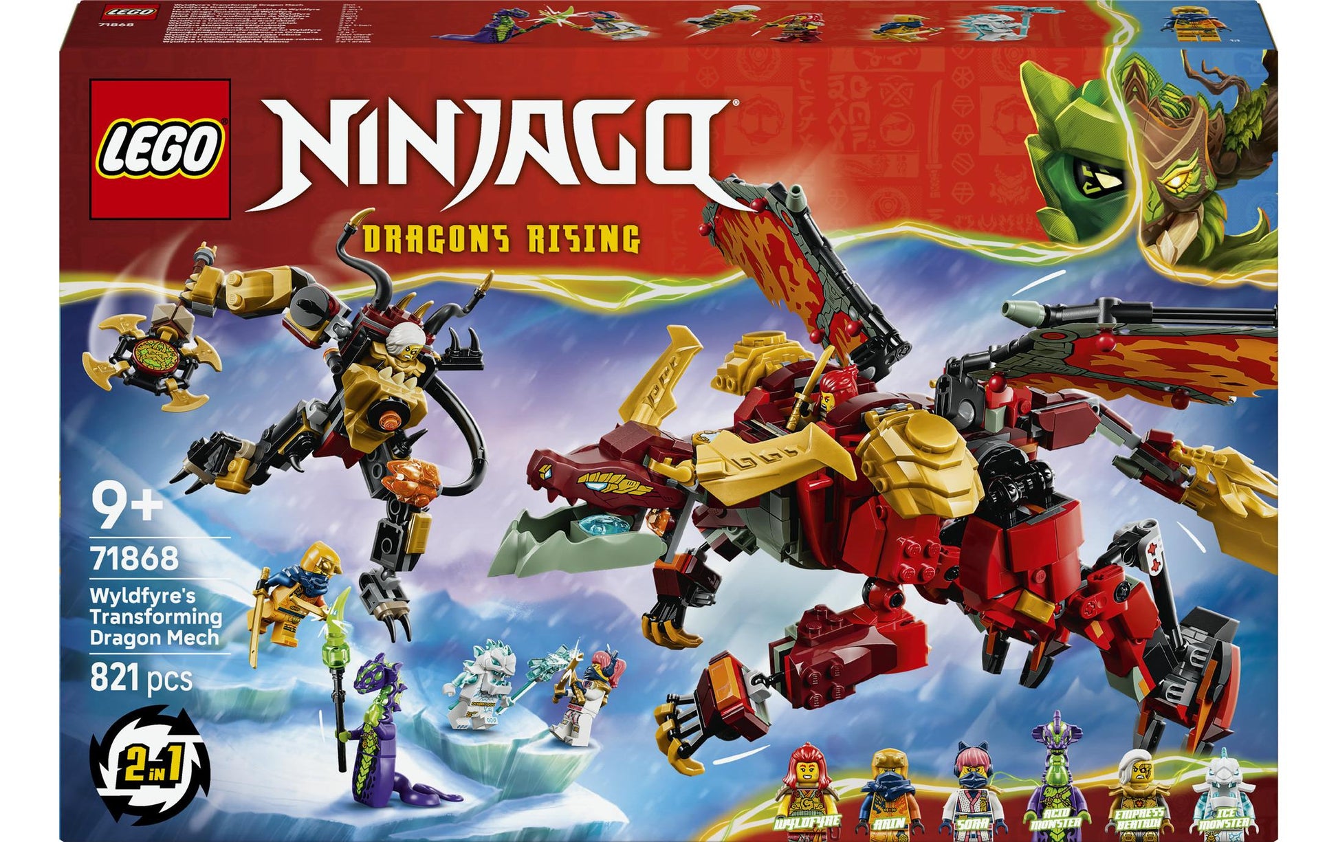 LEGO Wyldfyres Drachenmech Bauset – Ninjago – 821-teilig – 28,2 × 6,1 × 43,2 cm – ab 9 J.