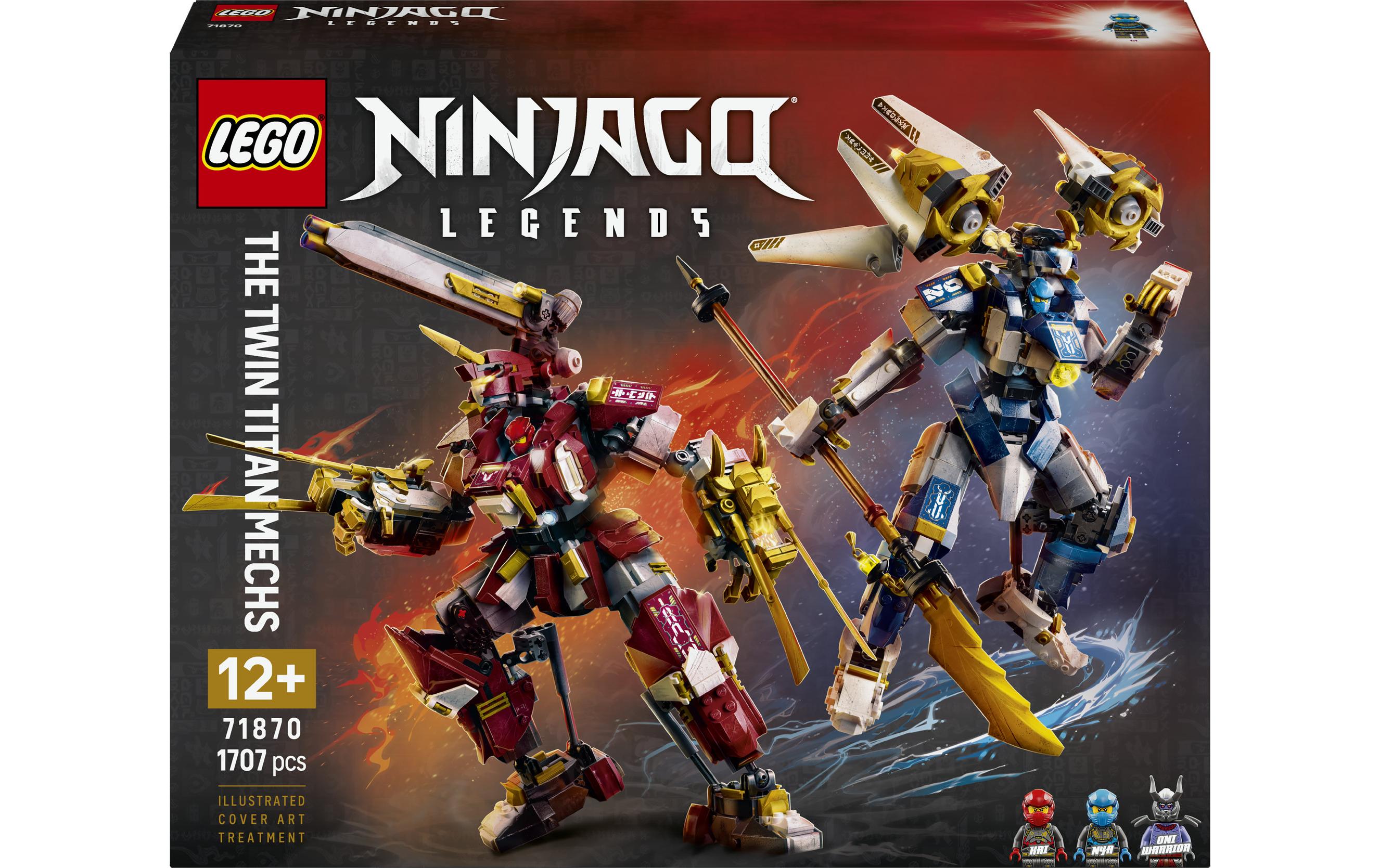 LEGO Das Zwillings-Titanmechs Bauset – Ninjago – 1707-teilig – 37,8 × 9,4 × 48 cm – ab 12 J.