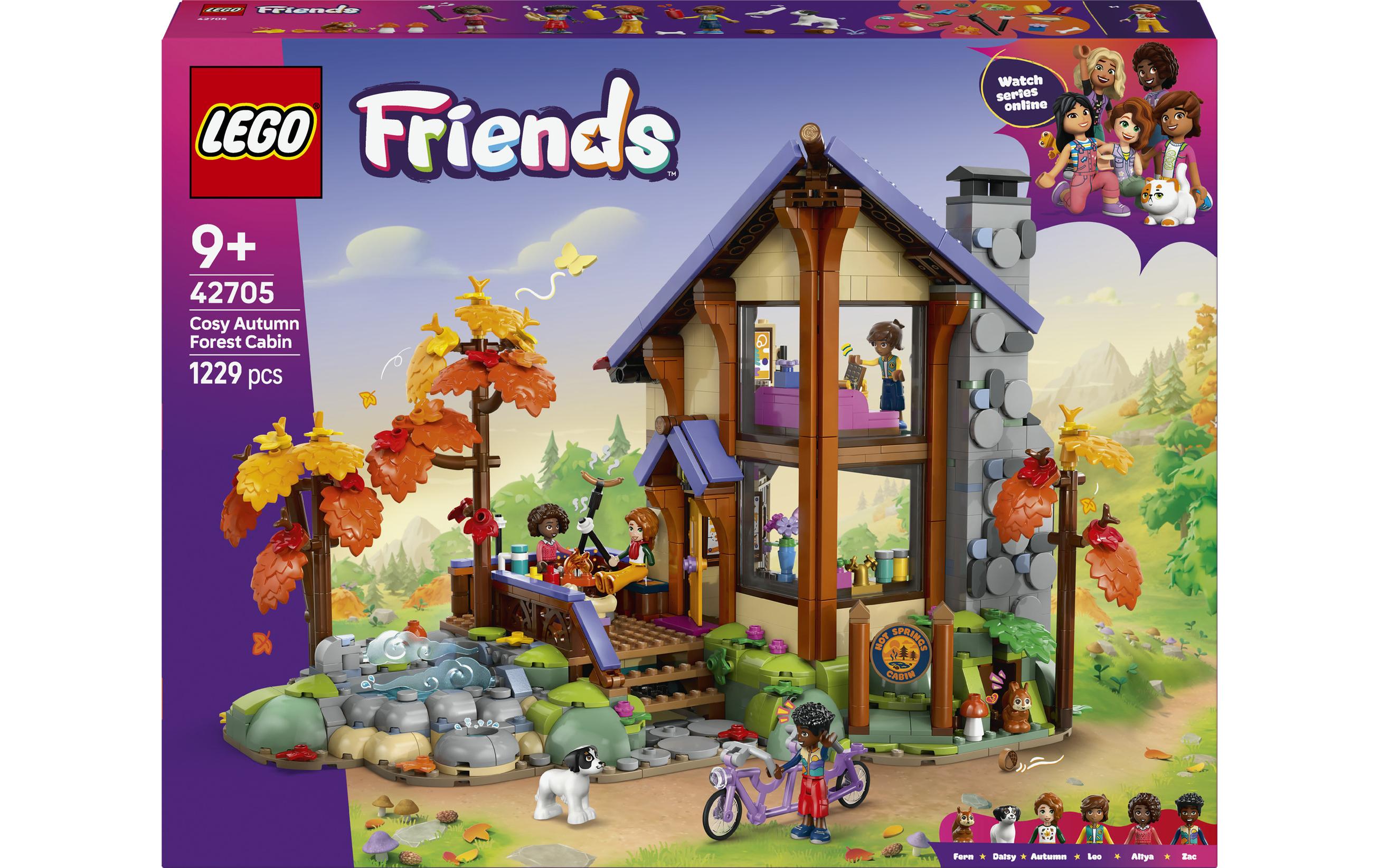 LEGO Friends Gemütliche Hütte im Herbstwald Bauset – 1229-teilig – 37,8 × 7,05 × 48 cm – ab 9 J.