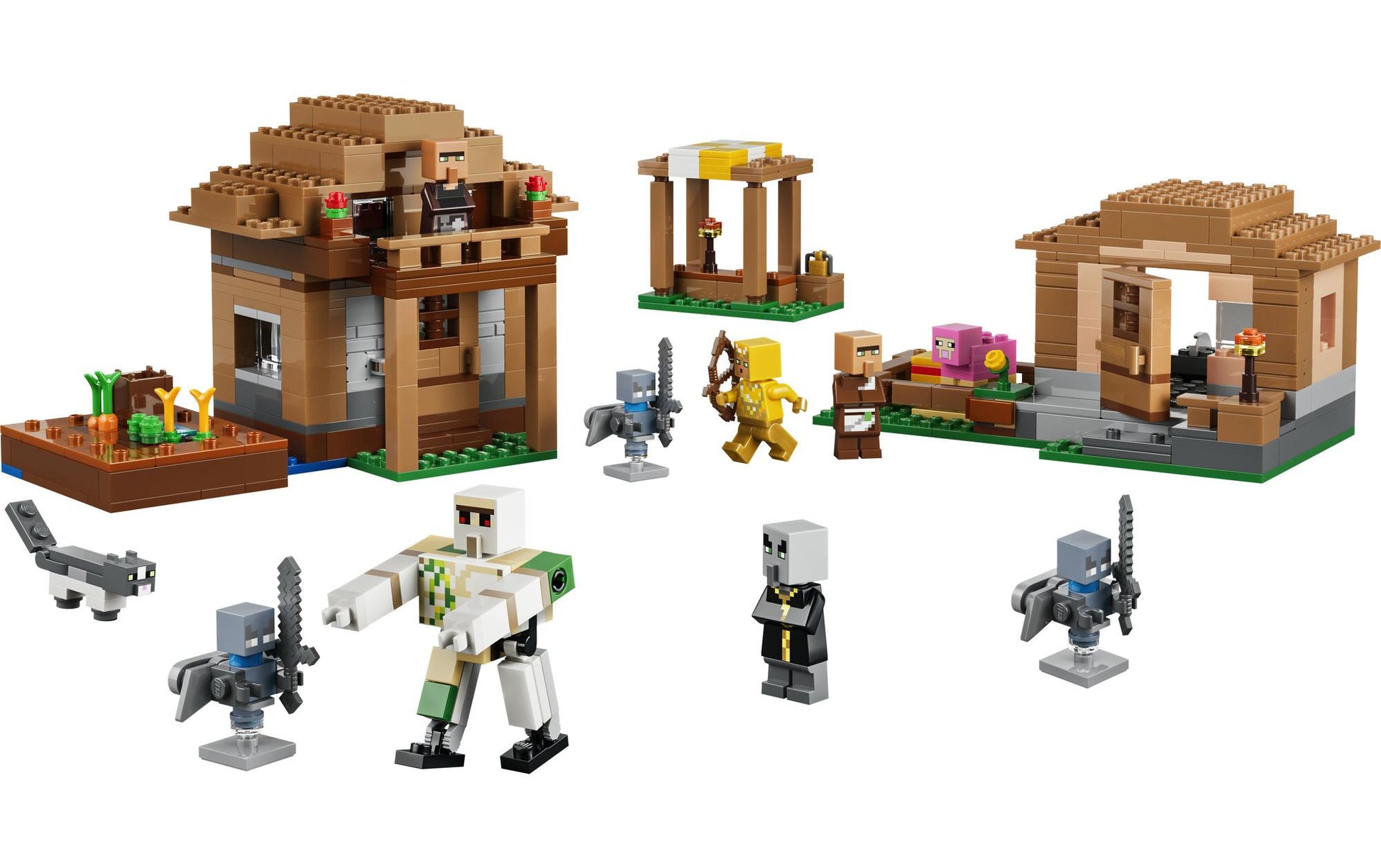 LEGO Angriff des Magiers auf das Dorf Bauset – Minecraft – 607-teilig – 28,2 × 6,1 × 43,2 cm – ab 9 J.
