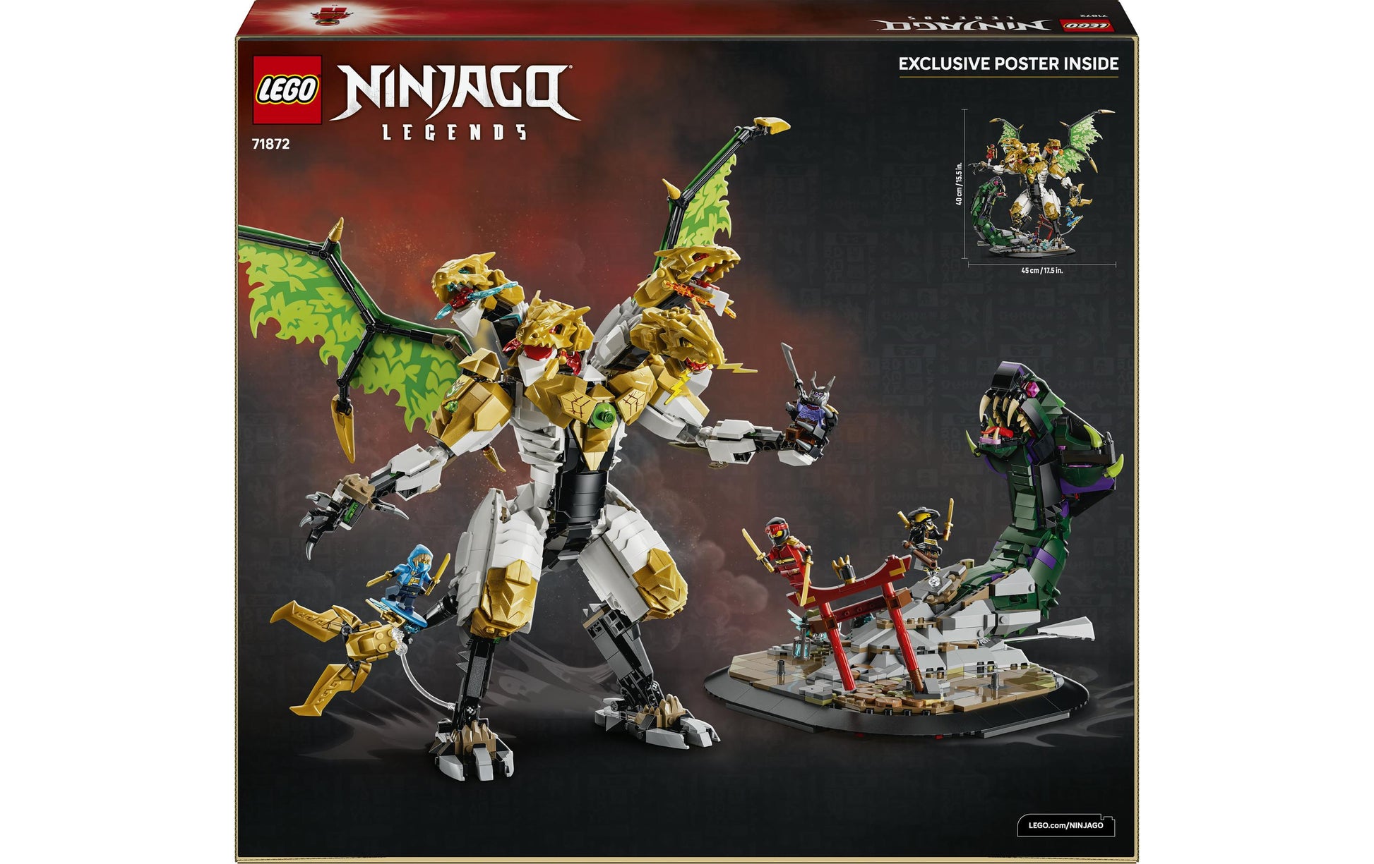 LEGO Ninjago Duell mit dem Ultradrachen Bauset – 2'178-teilig – 48 × 9,1 × 52,3 cm – ab 12 J.