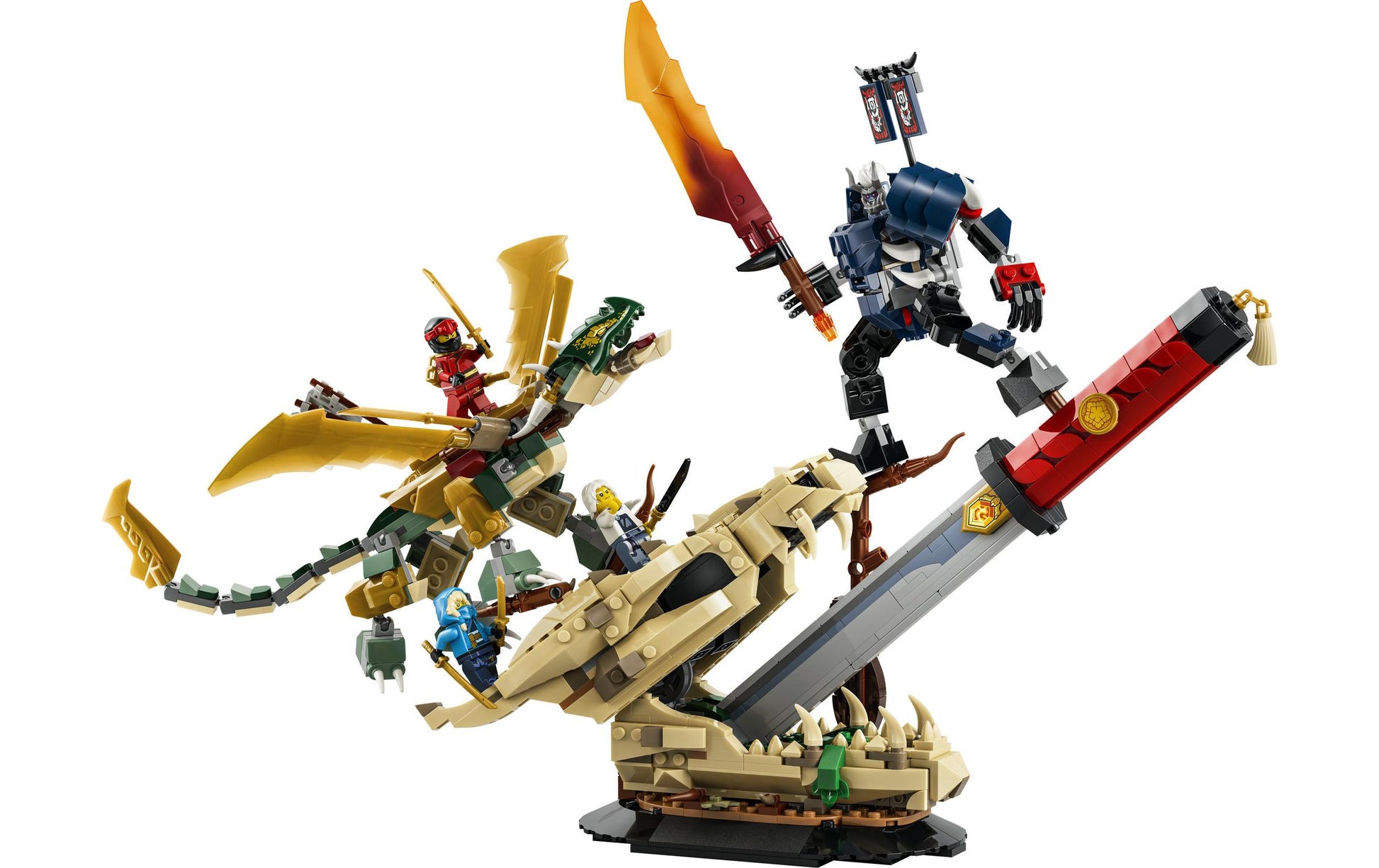 LEGO Ninjago Showdown auf der Drachenklinge Set – 1016-teilig – 28,2 × 7,2 × 43,2 cm – ab 9 Jahren