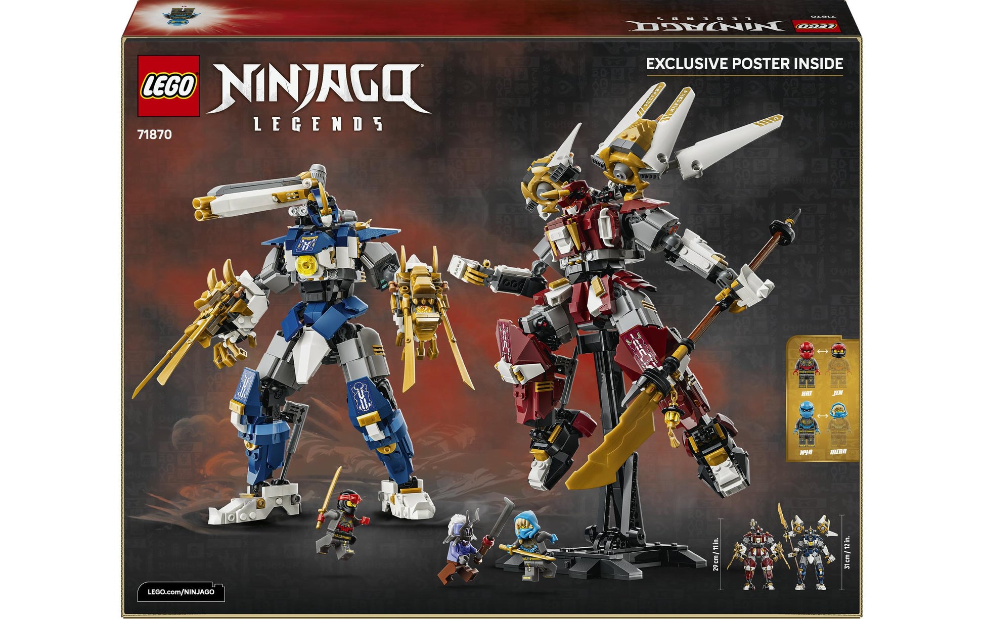 LEGO Das Zwillings-Titanmechs Bauset – Ninjago – 1707-teilig – 37,8 × 9,4 × 48 cm – ab 12 J.