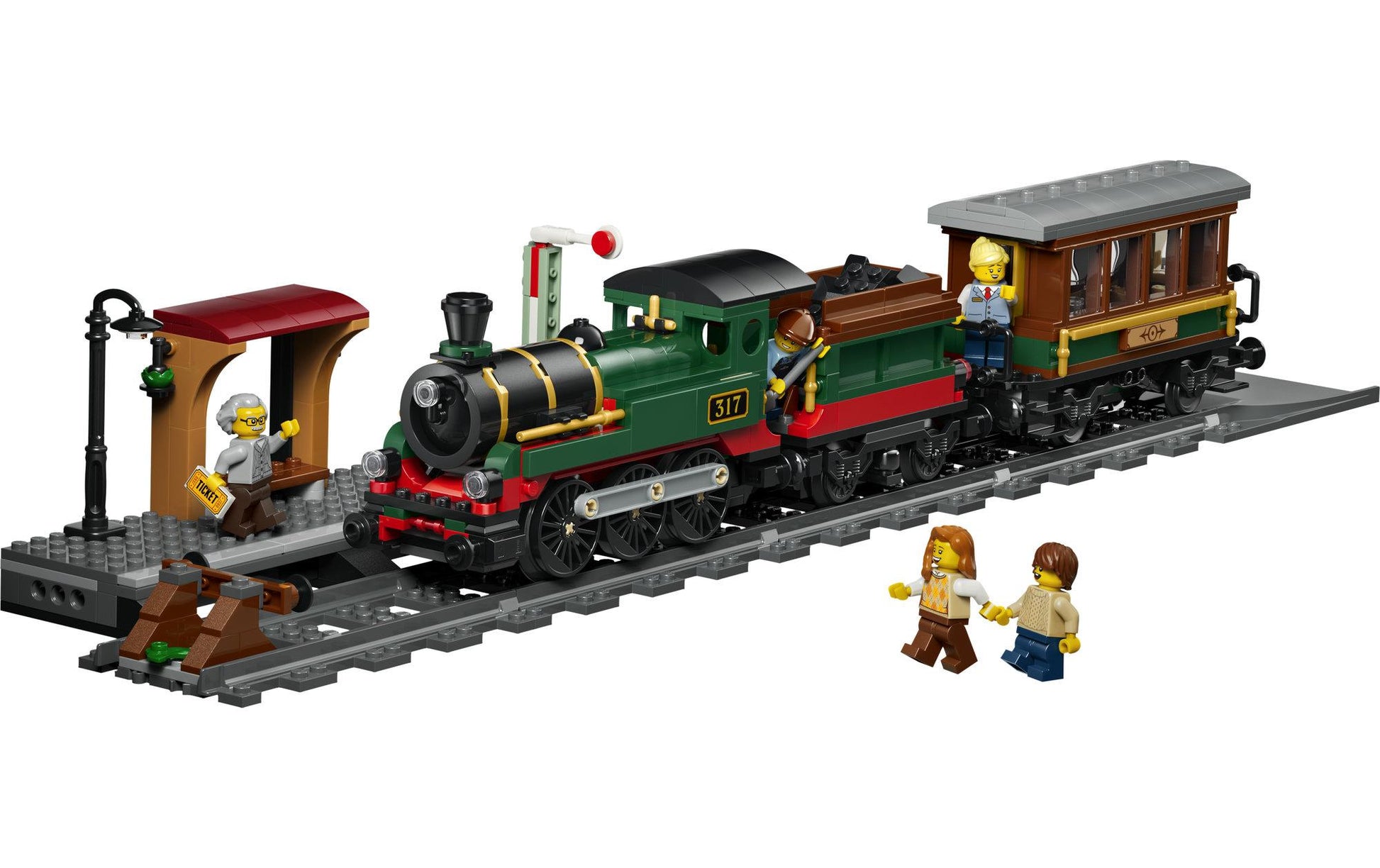 LEGO Klassischer Dampfzug Eisenbahn – City – 575-teilig – 28,2 × 7,2 × 43,2 cm – ab 7 J.