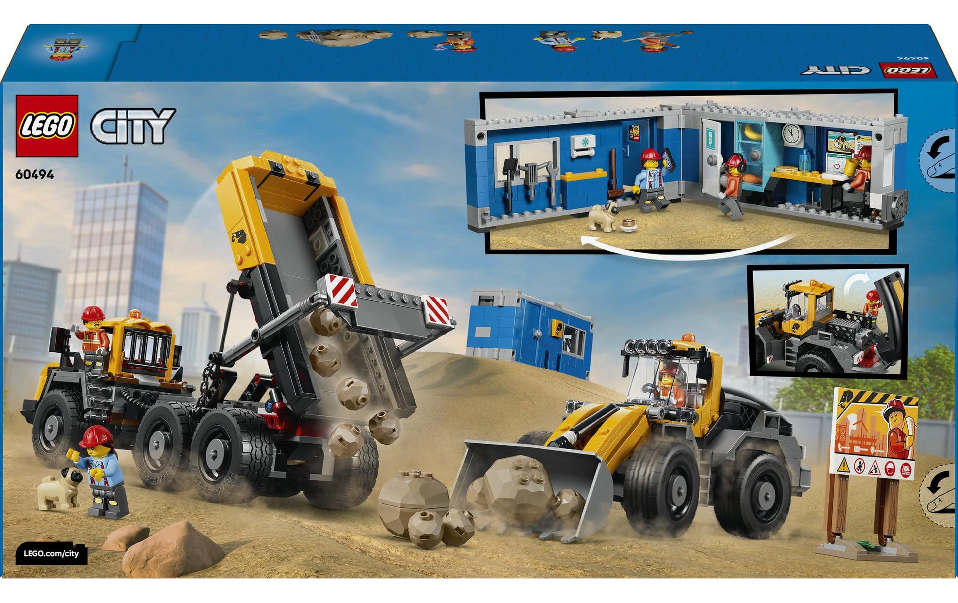 LEGO City Baukasten Kipplaster und Schaufellader – 1132-teilig – 28,2 × 11,8 × 54 cm – ab 8 J.