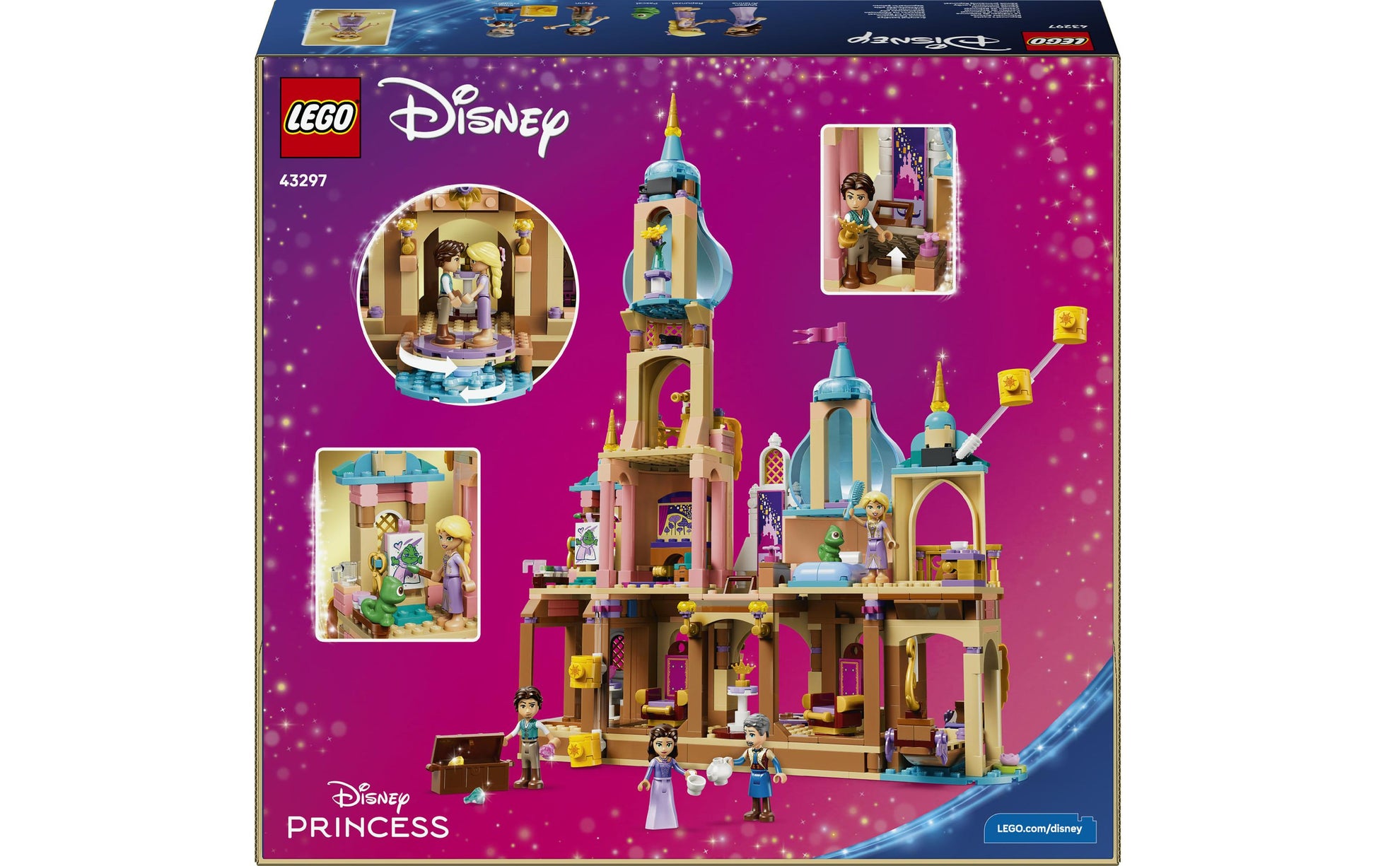 LEGO Disney Princess Rapunzels Schloss 3D-Puzzle – 676-teilig – 35,4 × 9,4 × 37,8 cm – ab 6 J.