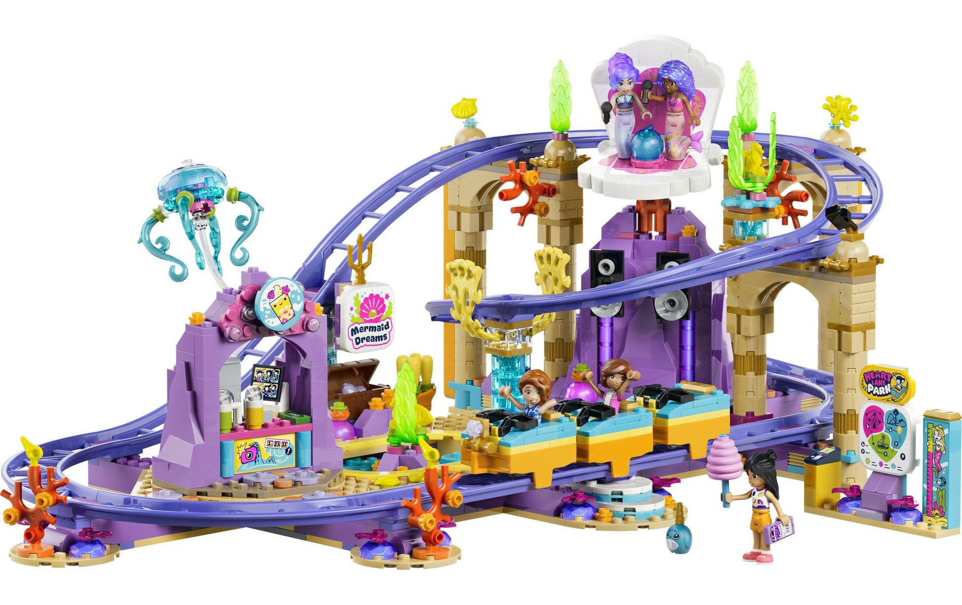 LEGO Friends Meerjungfrauen-Achterbahn Bauset – 864-teilig – 28,2 × 7,9 × 54 cm – ab 8 Jahren