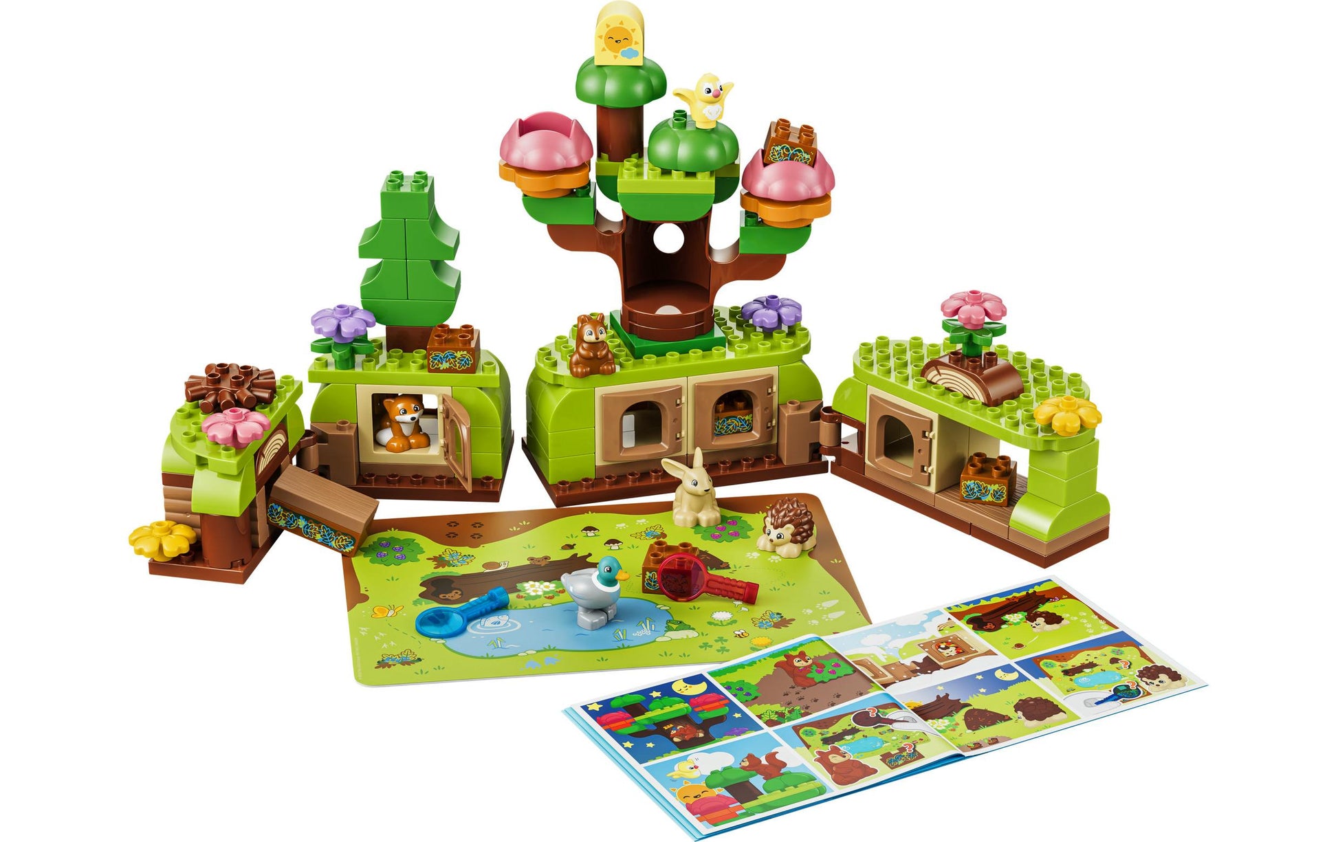 LEGO DUPLO Wald mit wilden Tieren Set – 131-teilig – 37,8 × 11,8 × 55,5 cm – ab 3 J.