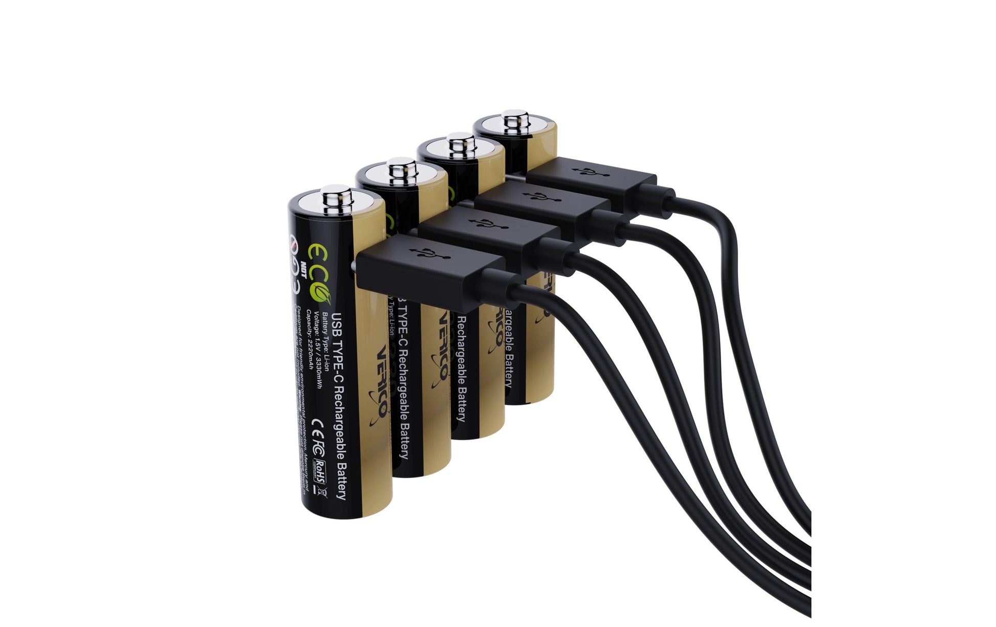 Verico AA Akkus, Li-Ion, 2220 mAh, 1,5 V – 4 Stk.