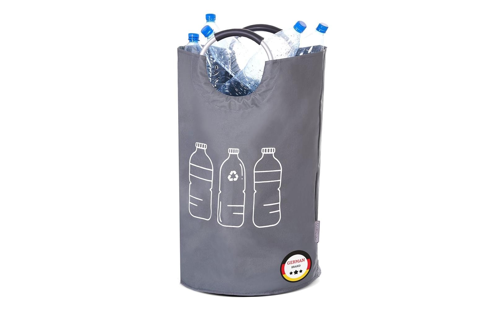 Wellenborg Sammelsack (PET) – 82 l, Polyester, Baumwolle, Grau, 380 × 720 × 380 mm, 1 Stk