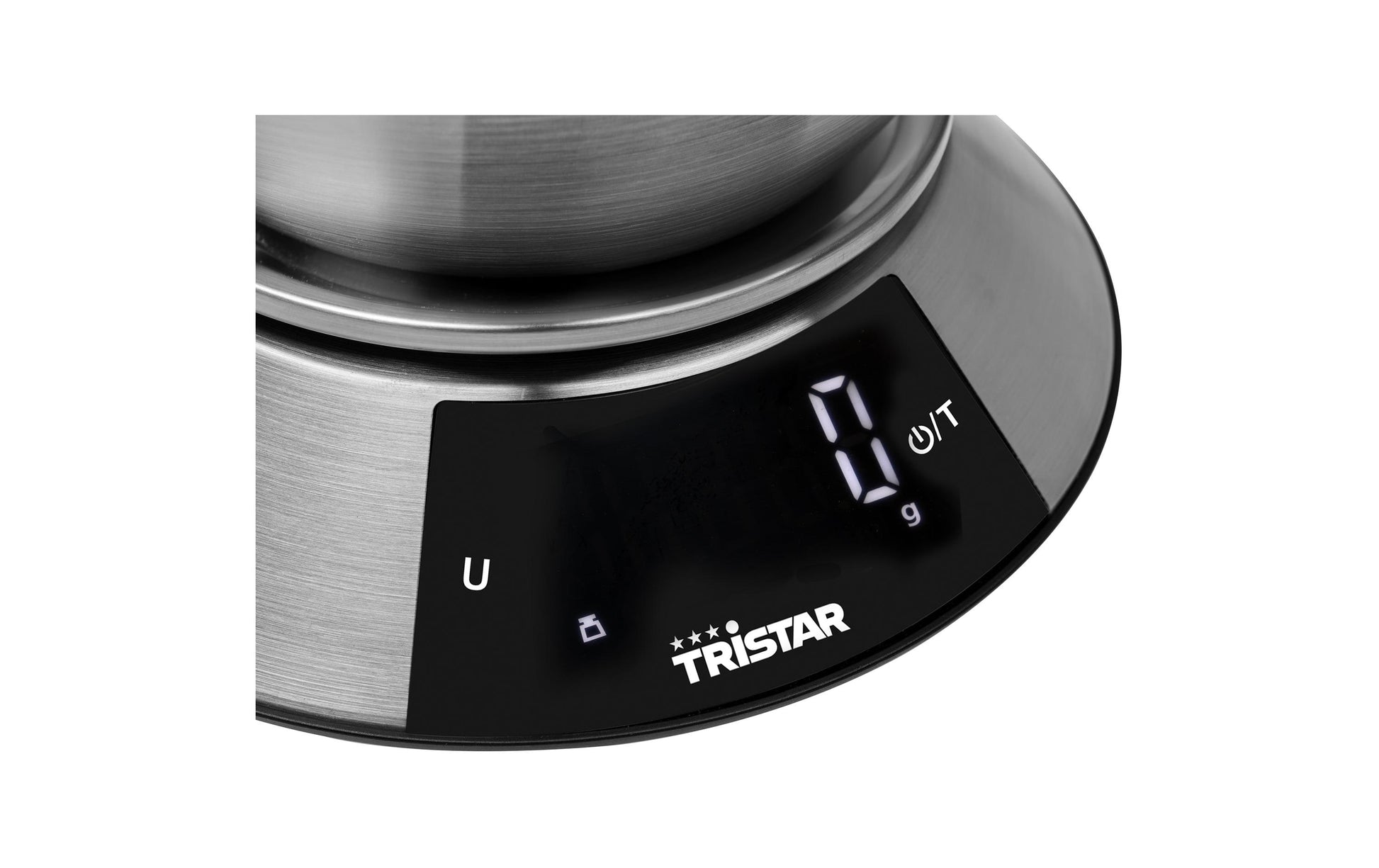 Tristar Küchenwaage – KW-2453 – bis 5 kg, 1 g Teilung, mit Schale (2 l), Edelstahl, silber