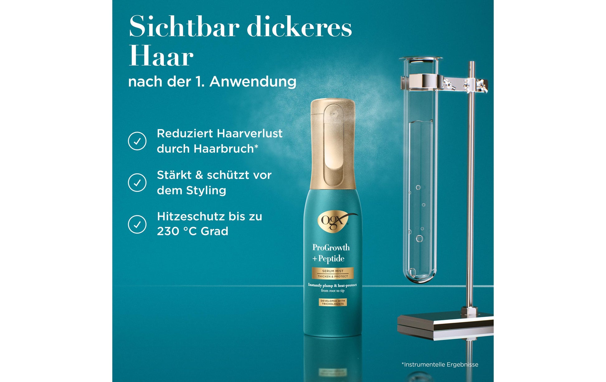 OGX Hitzeschutzspray ProGrowth Peptid Serum Nebel – 193 ml