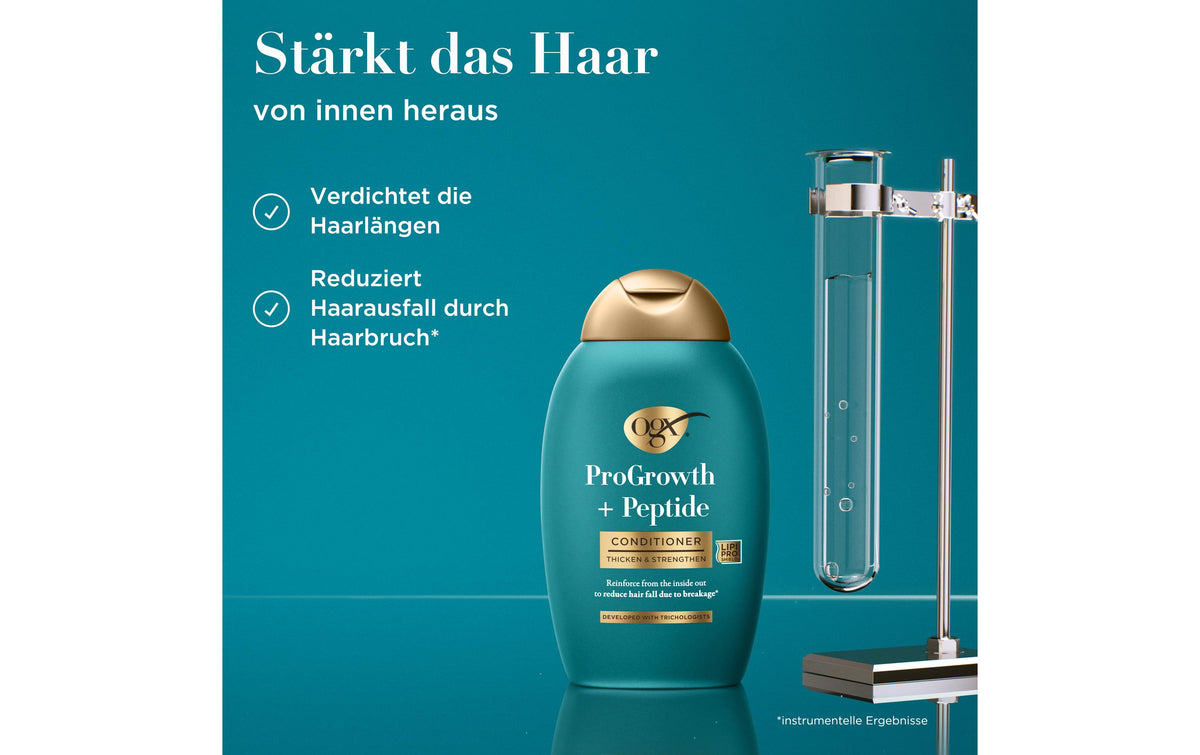 OGX Haarspülung ProGrowth Peptid – Anti-Haarbruch, Kräftigung – 385 ml