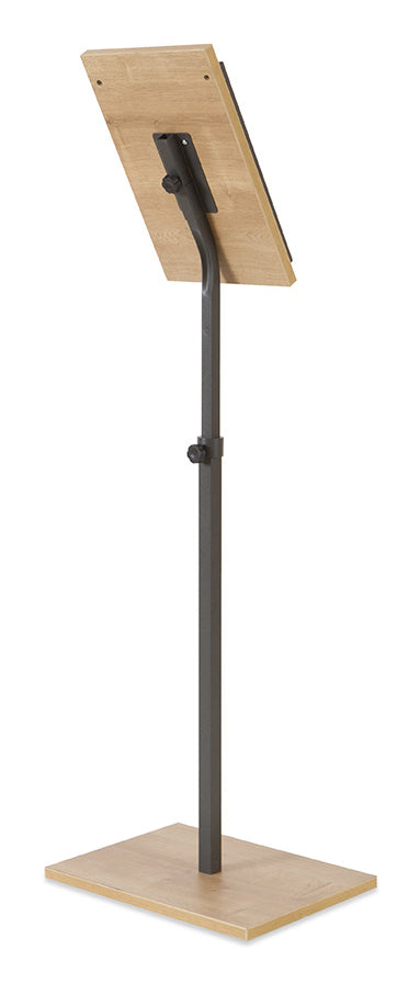 Rocada Boden-Prospektständer – für A4, braun, Holz, 400×300×1400 mm