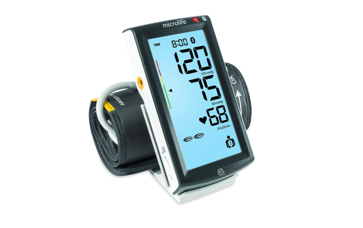Microlife A7 Touch – Blutdruckmessgerät – Oberarm, 22–42 cm Manschette, Bluetooth, für Apple Health