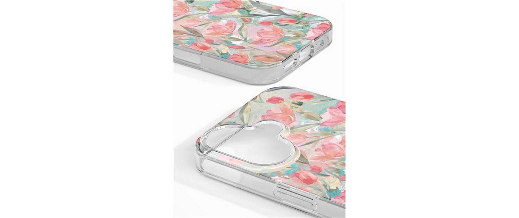 iDeal of Sweden IDOS Clear Cover – Rückcover – für Apple iPhone 17, MagSafe, PC+TPU, Tulpenblüte