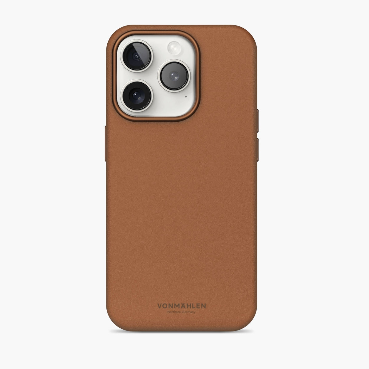 Vonmählen Backcover – für Apple iPhone 16 Pro Max, MagSafe, veganes Leder+Mikrofaser, Braun