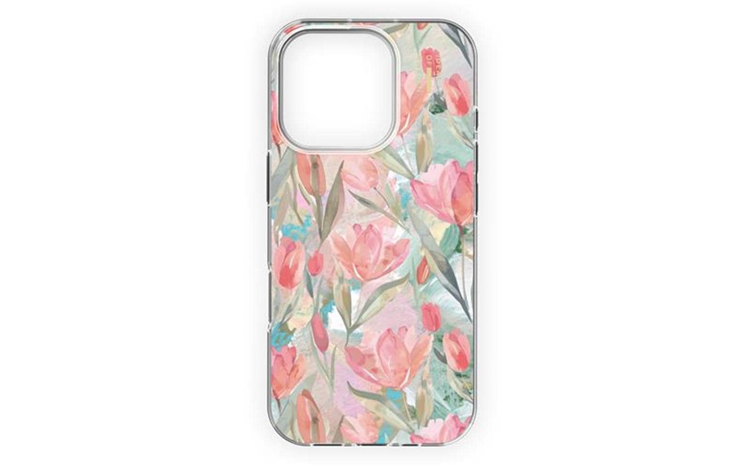iDeal of Sweden IDOS Clear Cover – Rückcover – für Apple iPhone 16 Pro Max, MagSafe, PC+TPU, Tulpenblüte